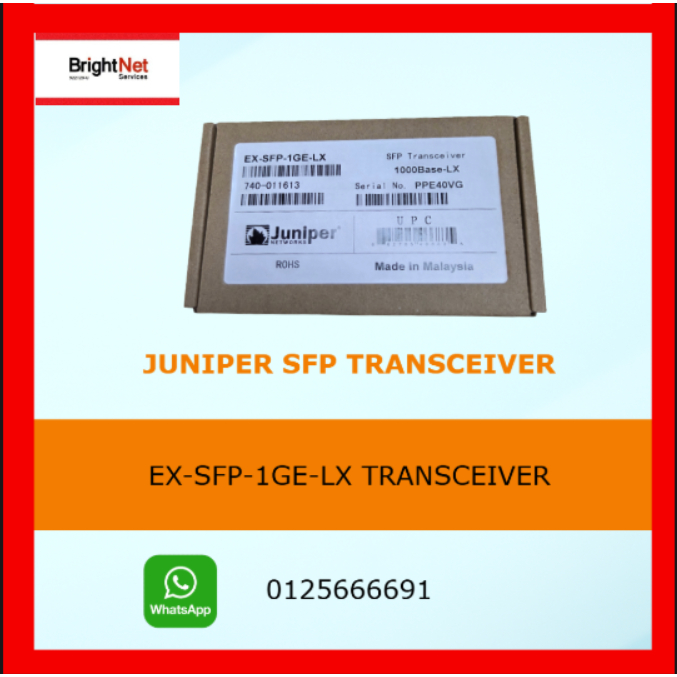เครื่องรับส่งสัญญาณ Juniper EX-SFP-1GE-LX 1000Base LX
