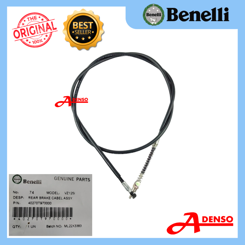 VZ125i สายเบรก ASSY REAR (ORIGINAL100%BENELLI) 40270T970000