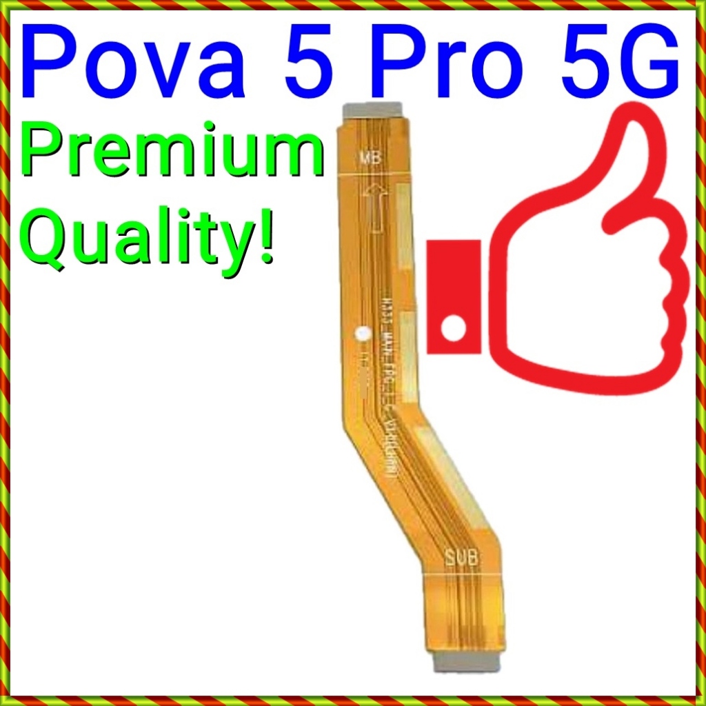 ใหม่เมนบอร์ดหลักสู่ SUB บอร์ด LCD Flex Cable Ribbon สําหรับ Tecno Pova 5 Pro 5G / LH8n