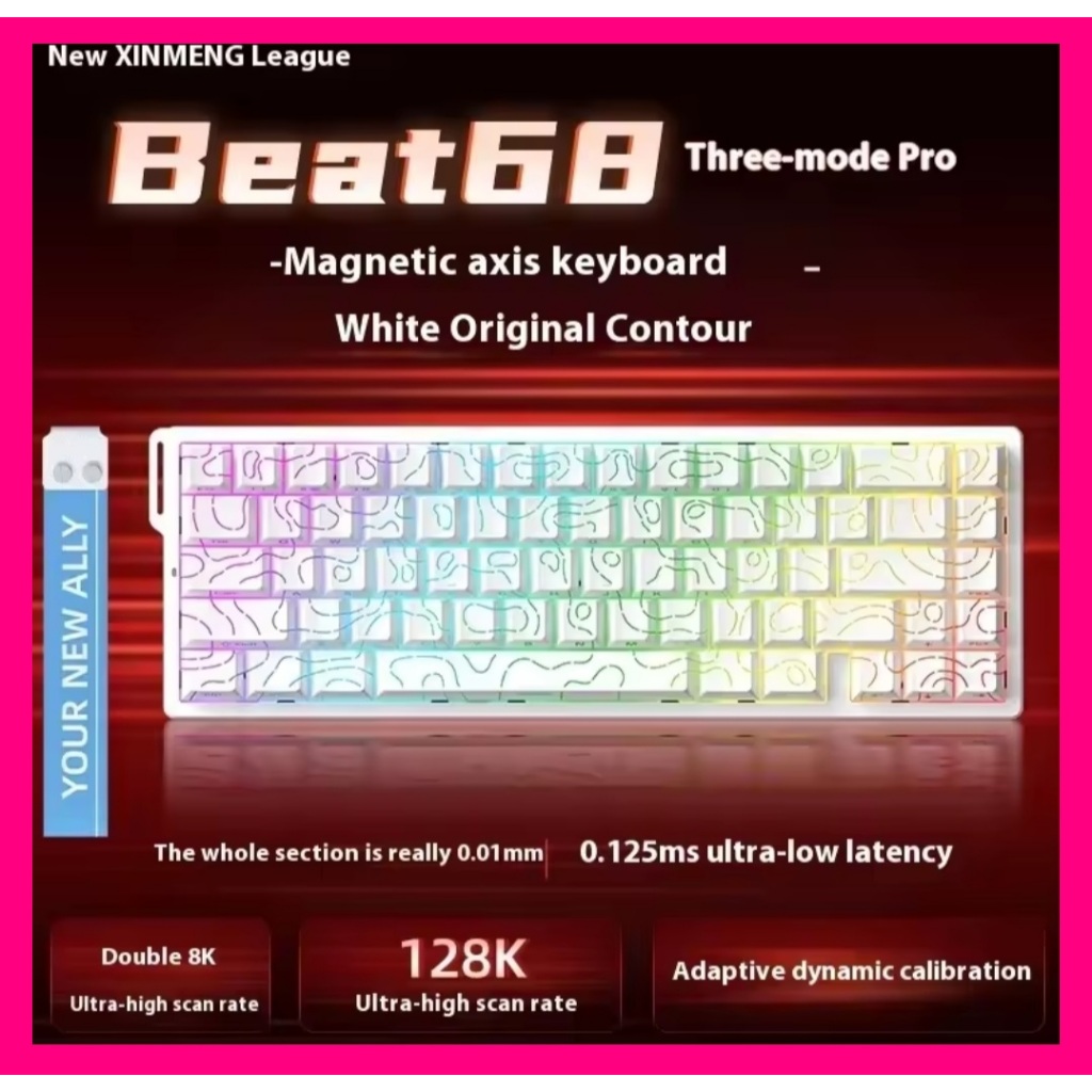 Xinmeng Beat68 HE คีย์บอร์ดเกมสวิตช์แม่เหล็ก