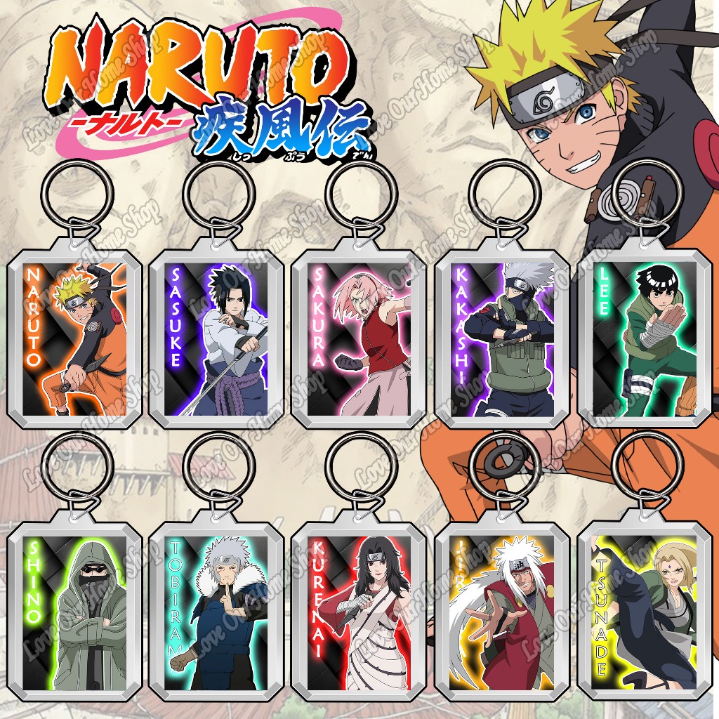 พวงกุญแจอะคริลิค DIY สองด้าน, พวงกุญแจใสอะนิเมะ [ Naruto: Shippuden ] พวงกุญแจ Naruto: Shippuden