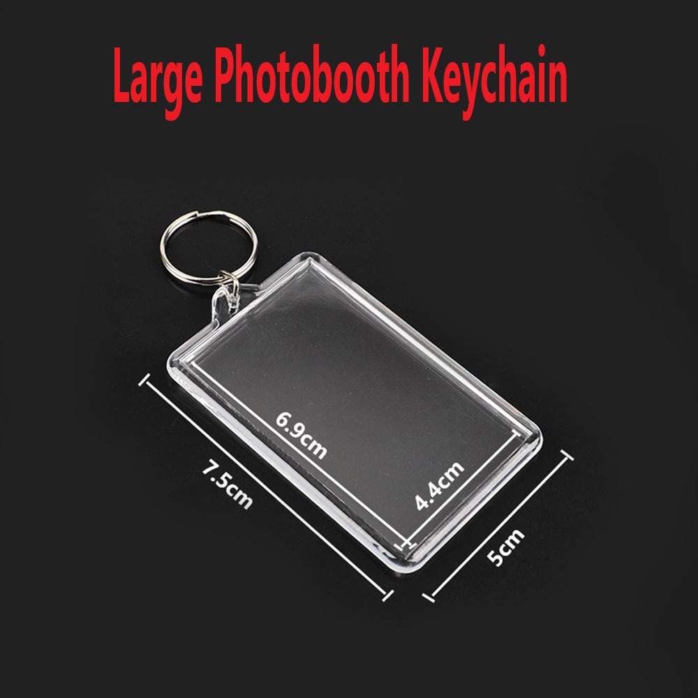 Photobooth พวงกุญแจอะคริลิครูปสี่เหลี่ยมผืนผ้าขนาดใหญ่ saiz 5 * 7.5 ซม. สําหรับบูธภาพถ่ายขนาดเล็ก & 