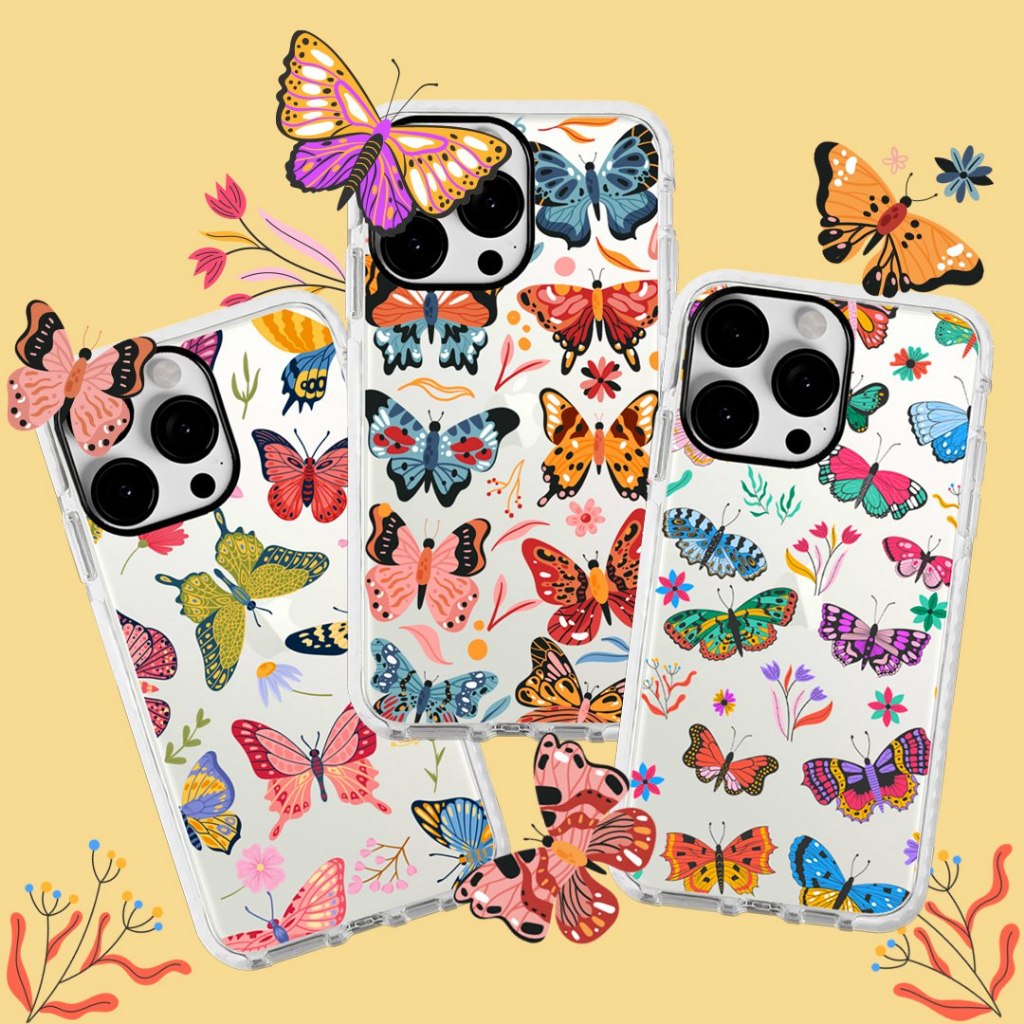 BUTTERFLY FLORA Case Casing IP 11 ถึง 17 PRO MAX