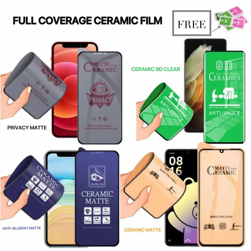 HONOR X7D/HONOR X9D/HONOR 400 SMART CERAMIC FULL GLUE CLEAR/MATTE/BLUEMATTE/PRIVACY MATTE SOFT FILM