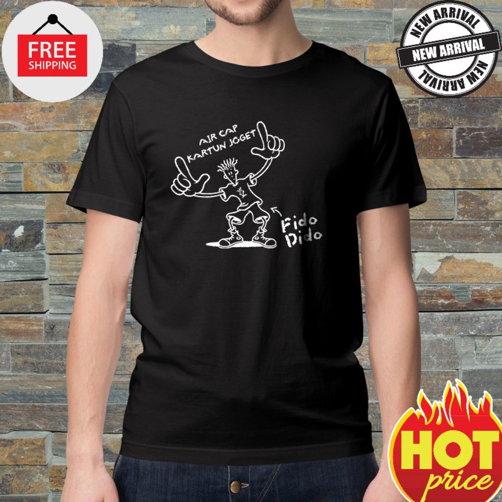 เสื้อยืดผ้าฝ้ายผู้ใหญ่ร้อน Fido Dido Cap Kartun Joget Edition สําหรับผู้ใหญ่