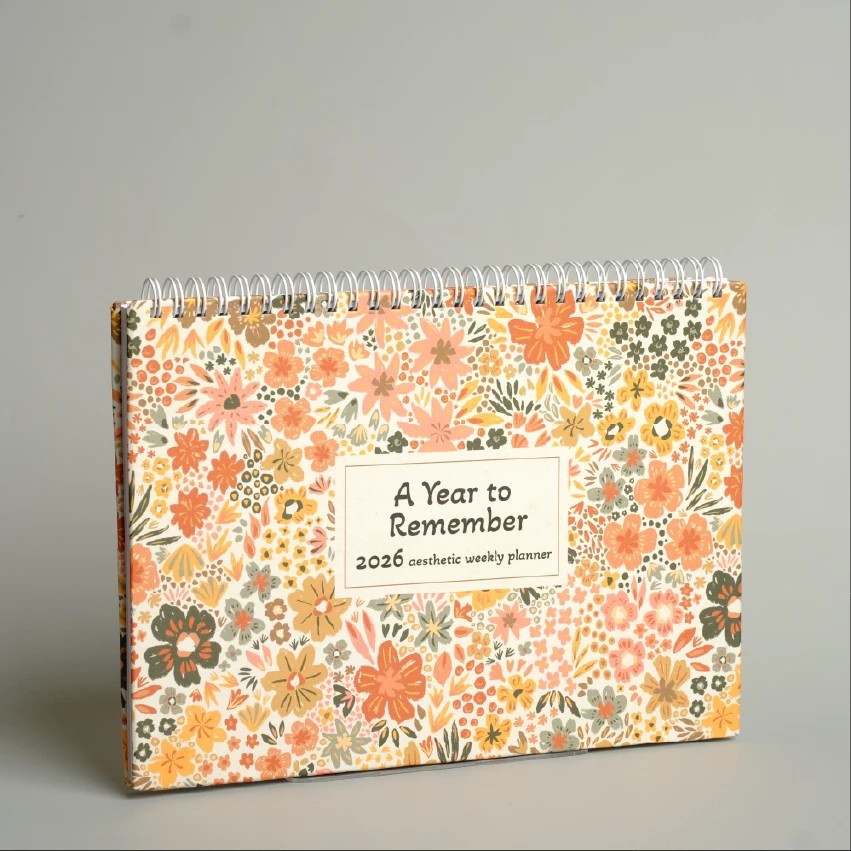 2026 Masterprint Planner B5 รายสัปดาห์ 52 สัปดาห์ยืน Planner ปกแข็ง Landscape Journal ไดอารี่ PWDHC-