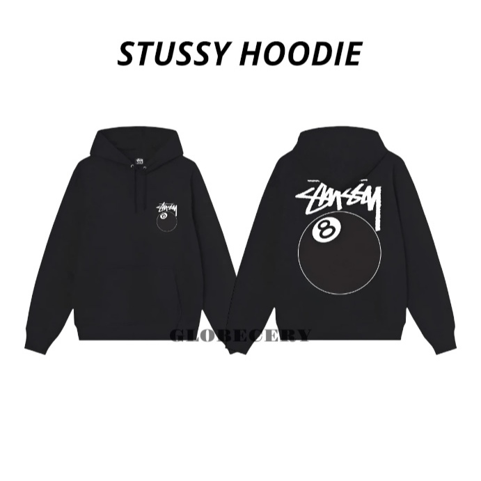 เสื้อฮู้ด Stussy 8 Ball สีดํา