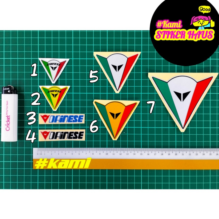 สติ๊กเกอร์ Dainese / สติ๊กเกอร์ตัด/พิมพ์ทับออกแบบสะท้อนแสง / Stiker Dainese Stiker Pantulan Cahaya