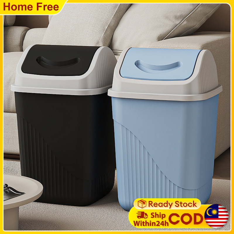 ถังขยะพลาสติก ถังขยะ Tong Sampah ขยะถังขยะ Swing Top Dustbin Flip Top Bin桶