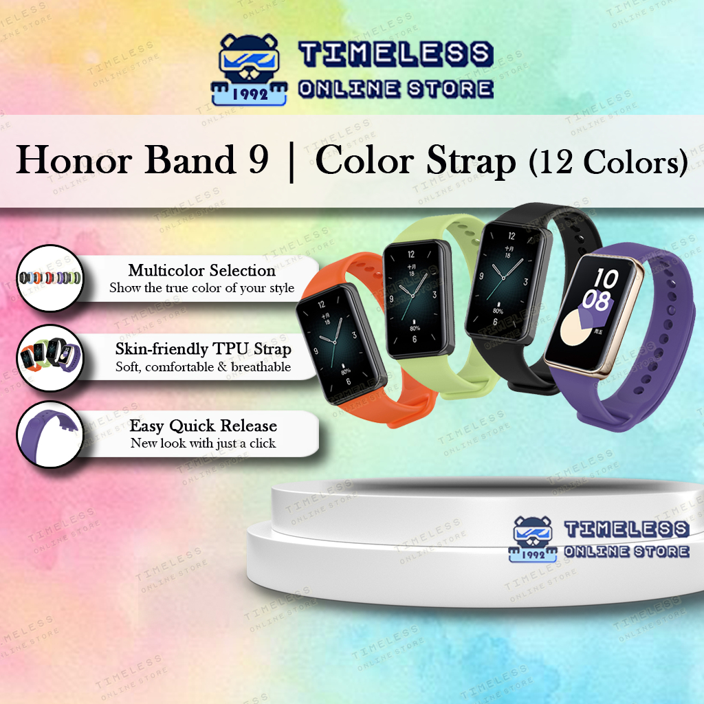🇲🇾 สาย Honor Band 9, สายอัจฉริยะซีรีส์สี, สีสันสดใส, สายมีสไตล์และเป็นมิตรกับผิว (สําหรับอุปกรณ์เสริ