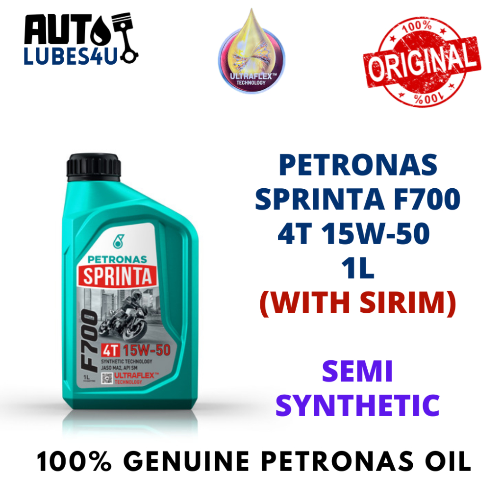PETRONAS Sprinta F700 15W50 (1L) กึ่งสังเคราะห์