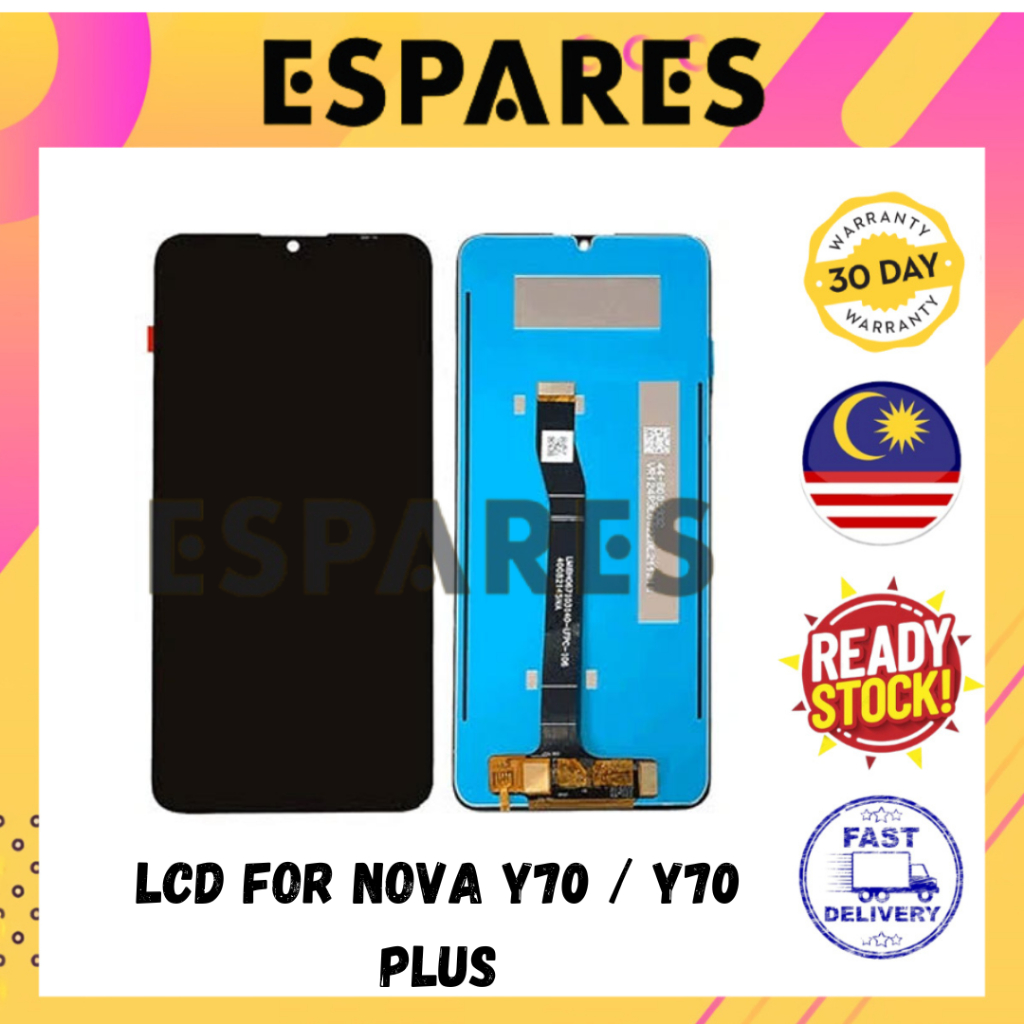 (ESPARES) HW NOVA Y70 / Y70 PLUS A146P MOBILE LCD DISPLAY TOUCH SCREEN COMPATIBLE SPARE PART