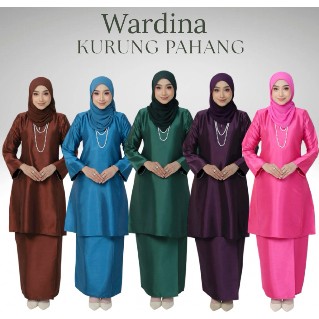 Wardina Kurung Pahang Baju Kurung Pahang Shantung ผ้าไหม Baju Kurung Pesak Baju Raya 2026 โดย Anns D