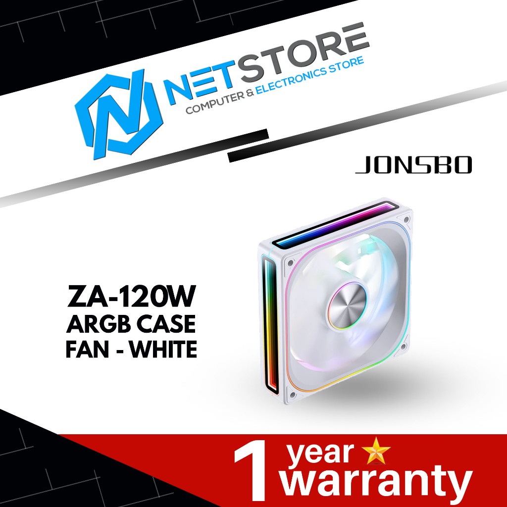 JONSBO ZA-120W ARGB CASE FAN - สีขาว - 6970620554457