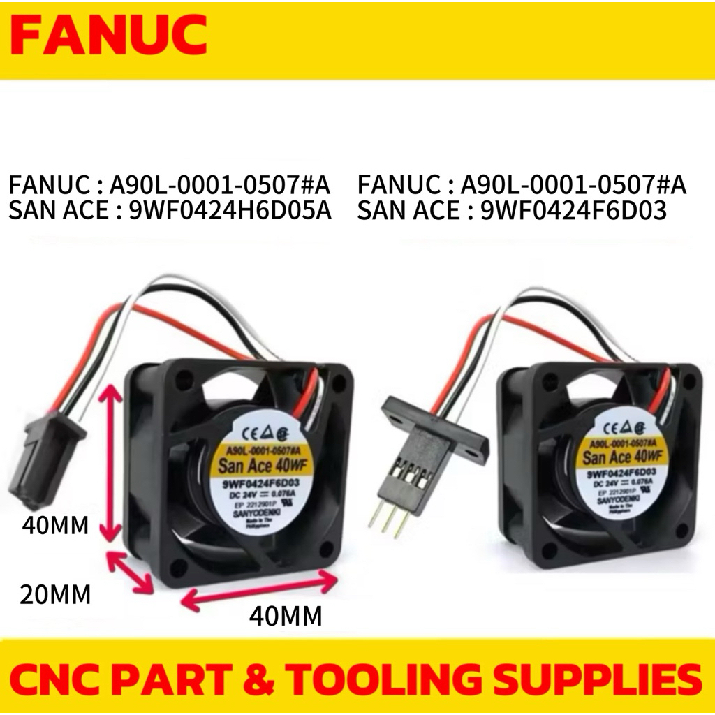 SAN ACE 9WF0424H6D05A 9WF0424F6D03 A90L-0001-0507 A FANUC SERVO AMPLIFIER COOLING พัดลม