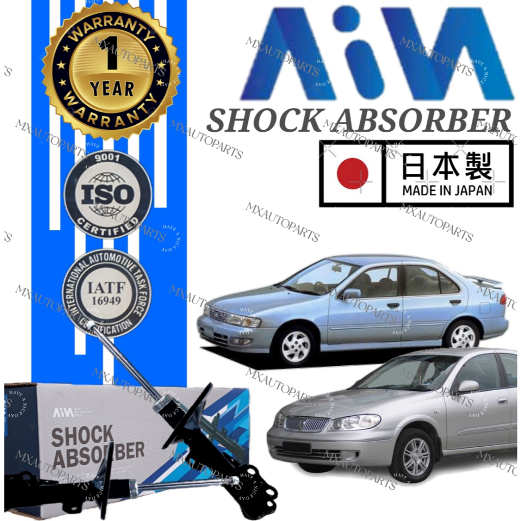 (WARRANTY 1 ปี) AIVA JAPAN SHOCK ABSORBER NISSAN SENTRA N16 05-12Y B14 95-00Y ด้านหน้าหรือด้านหลัง