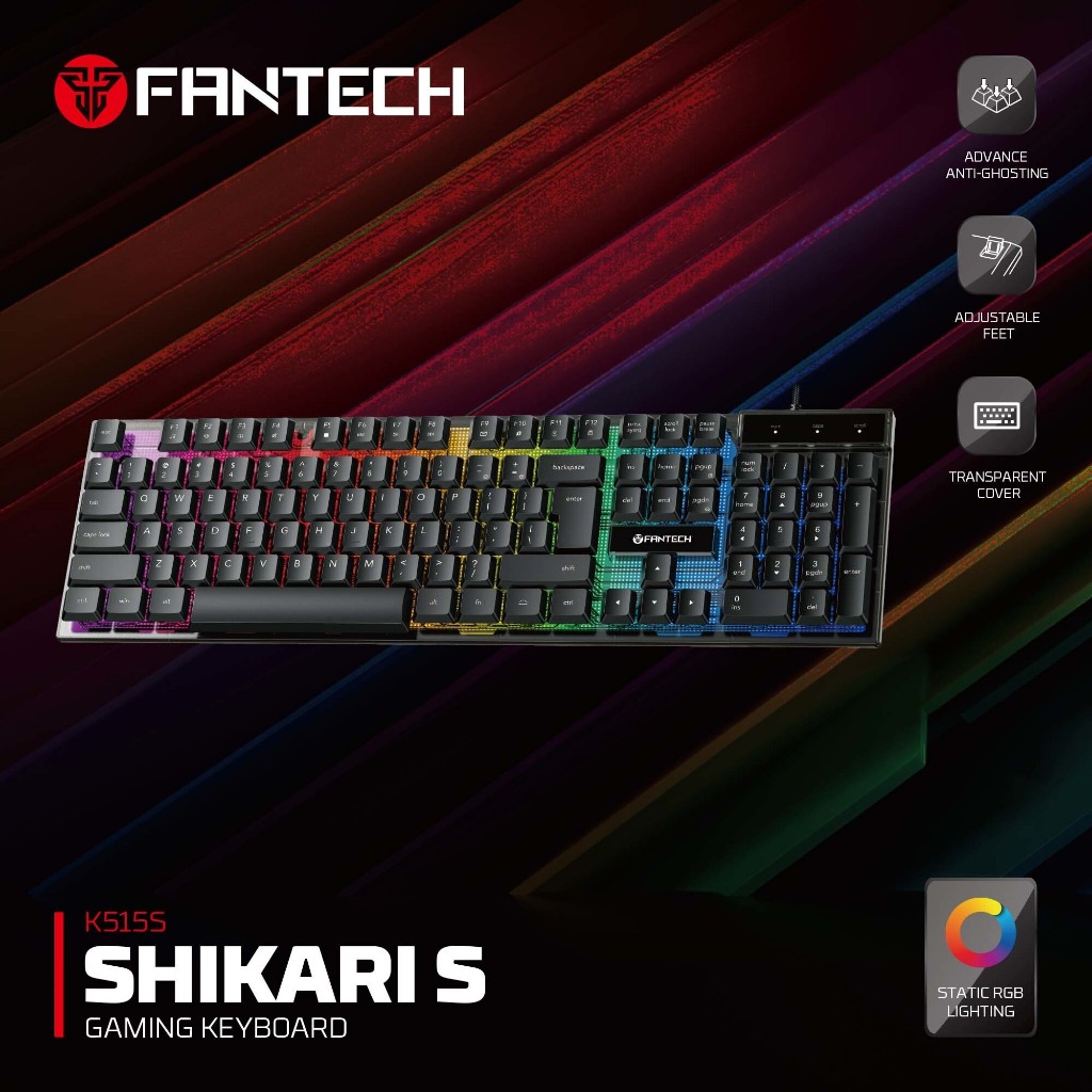 FANTECH K515S SHIKARI S 104-KEY WIRED MEMBRANE คีย์บอร์ด