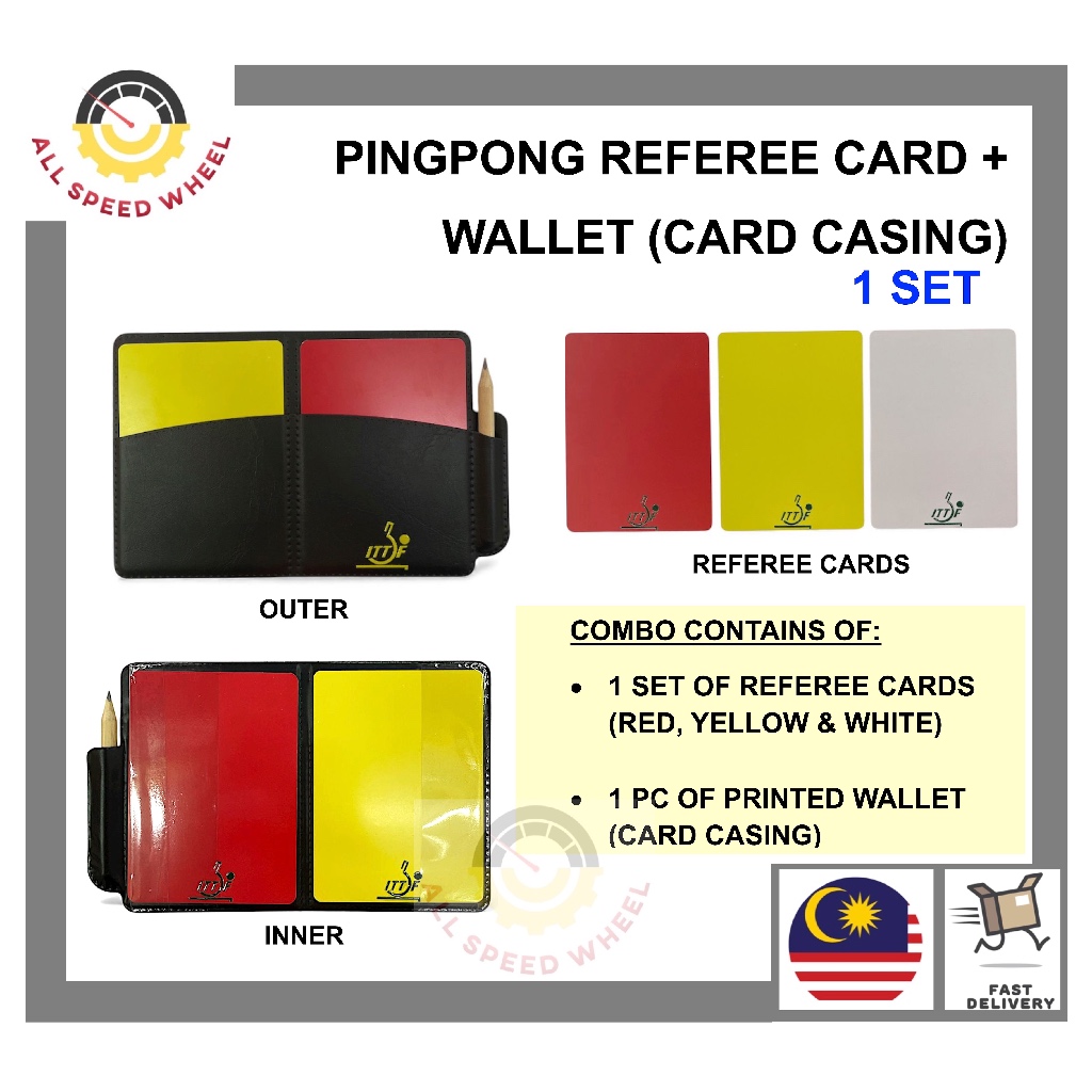 1 ชุดของ REFEREE CARD + WALLET (CARD CASING) KAD PENGADIL 2PCS/3PCS / CASE CASING KAD WALLET/夹การ์ด 