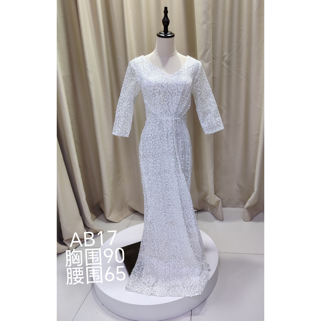 ชุดแต่งงาน/ Dinner Dress มือสอง 90% เหมือนใหม่ (AB17) S/Newest News สําหรับขาย 9成新款