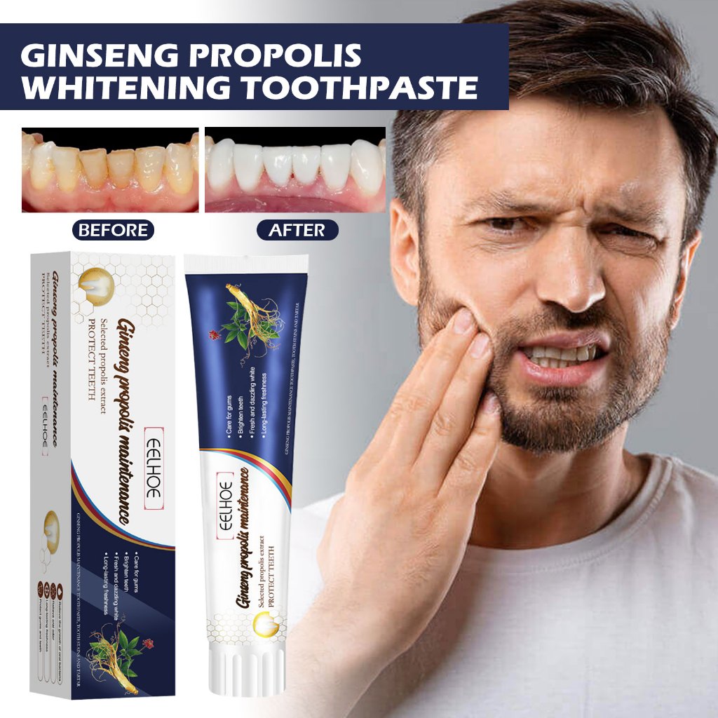Eelhoe Ginseng Propolis Tooth Care ยาสีฟัน 100g ฟันไวท์เทนนิ่งซ่อมแซม Cavities ลมหายใจสดชื่น