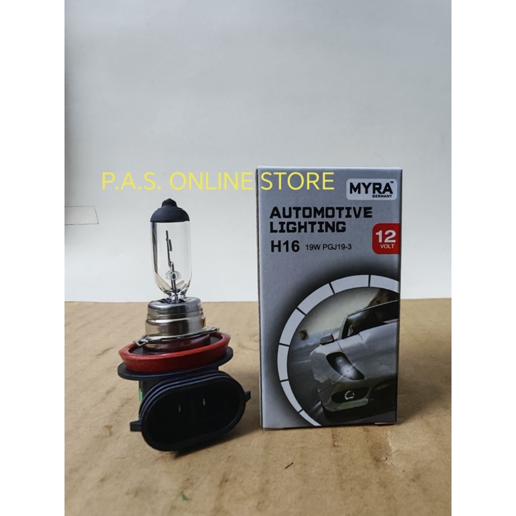 MYRA H16 74219 หลอดไฟ 12V 19W PGJ19-3 GERMAN