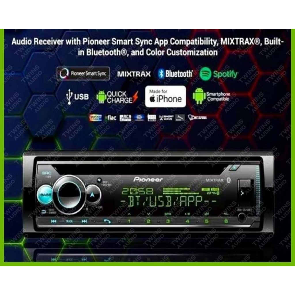 Pioneer 1 din cd usb เครื่องเล่นบลูทูธ