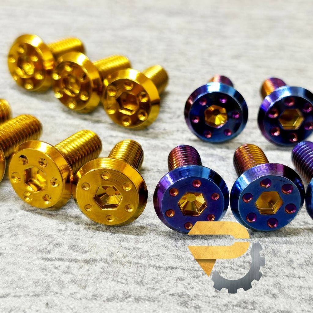 Y15 / Y16 / NVX155 / RSX150 จานจานสี TITANIUM GOLD VARIO NVX SKRU