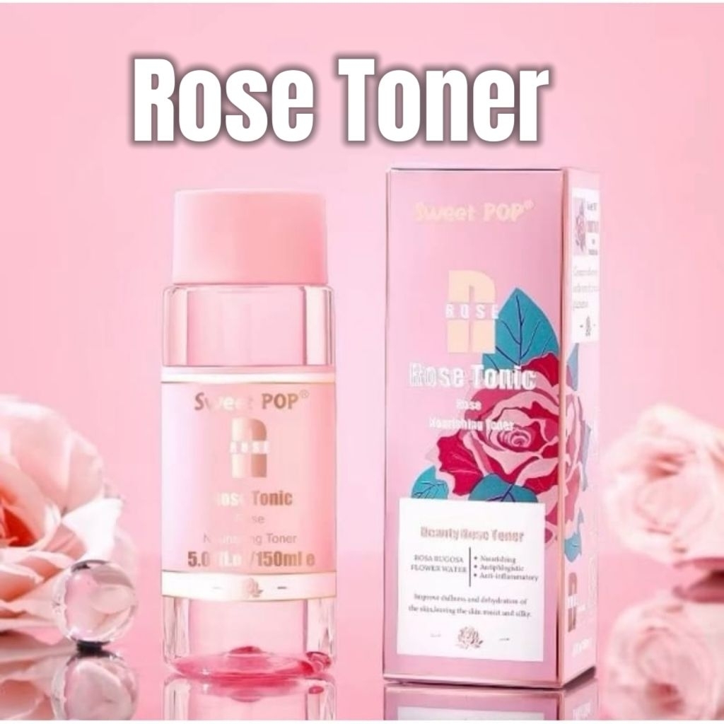 Sweet pop Rose Toner Oil Essence Eyes Cream ครีมทาหน้า