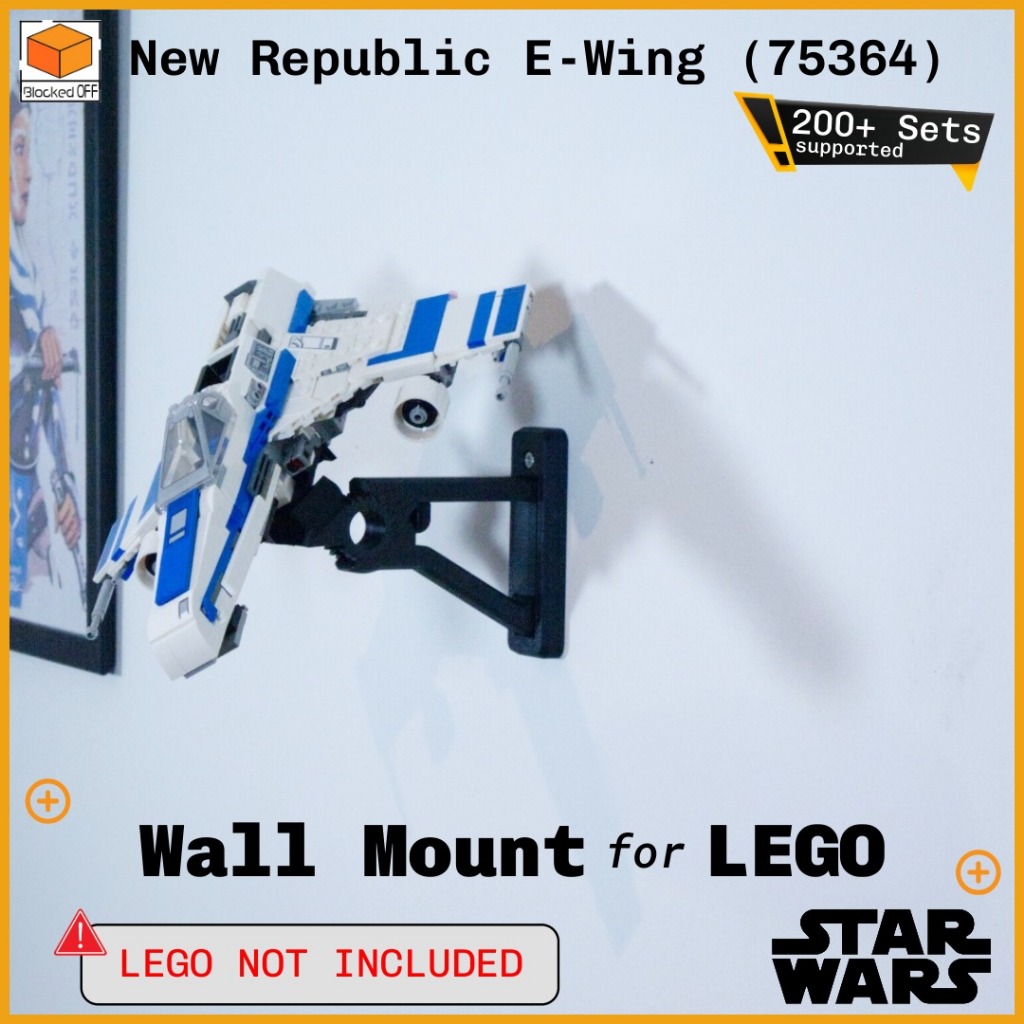 ติดผนังสําหรับ Lego Star Wars New Republic E-Wing (75364)