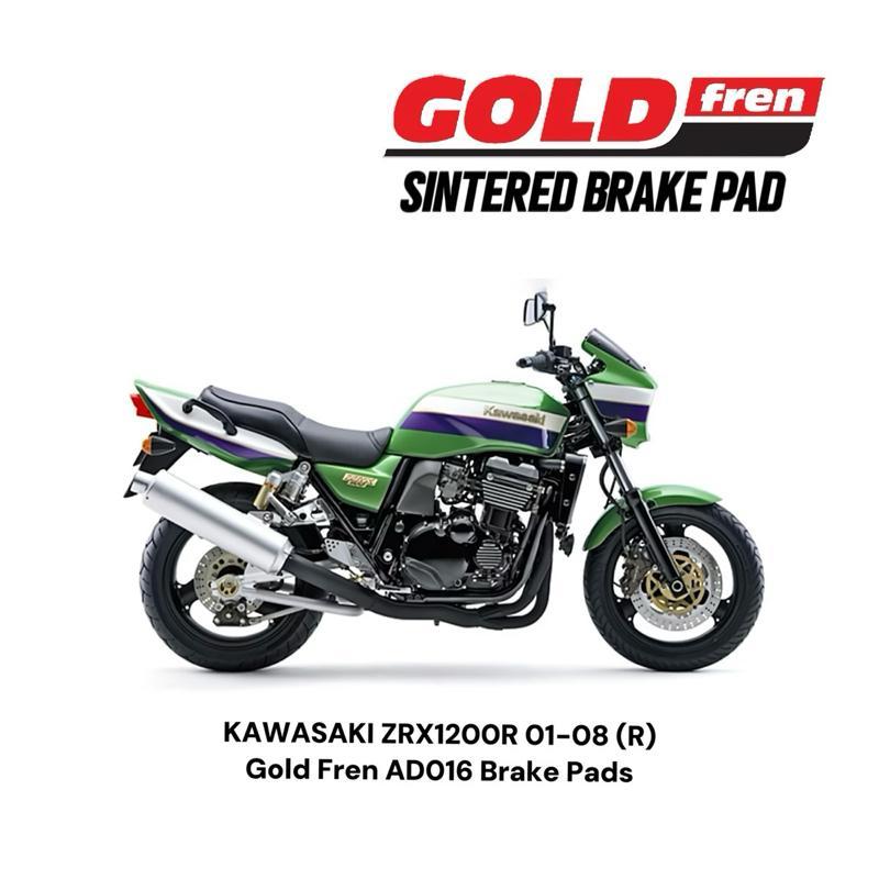 KAWASAKI ZRX1200R 01-08 (R) ผ้าเบรค Gold Fren AD016