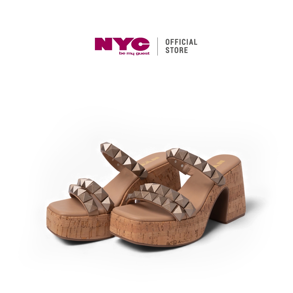 NYC Ladies Audre Heeled Sandals -N72507-CV01SV-57-NUDE