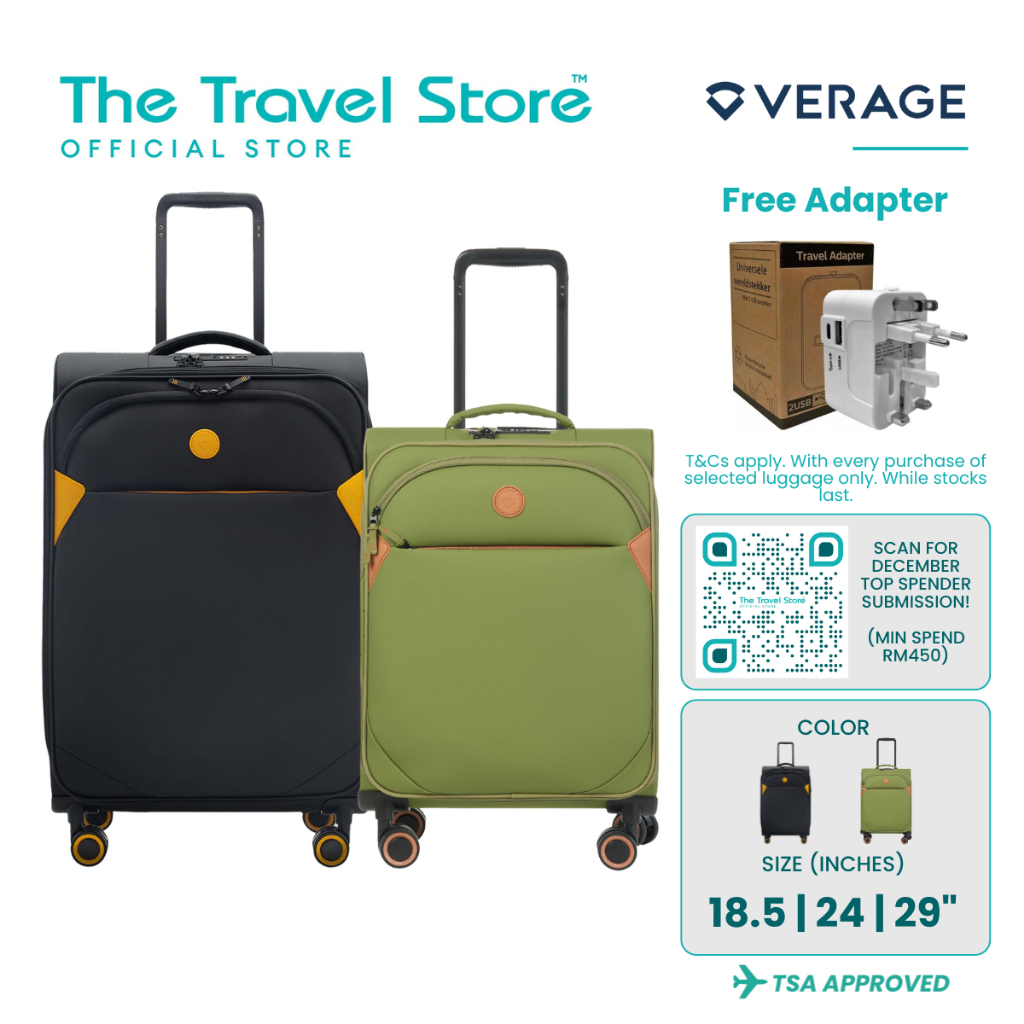Verage Cambridge Soft Trolley Case 18.5/24/29 VR02-GM20077W กระเป๋าเดินทาง/กระเป๋าเดินทาง/beg travel