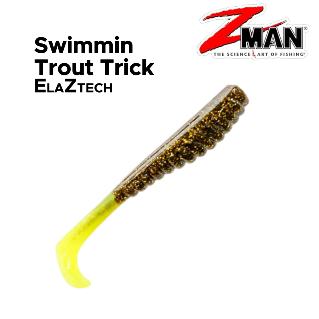 Z-MAN - SWIMMIN TROUT TRICK 3.5" x 6PCS เหยื่ออ่อนล่อนุ่ม
