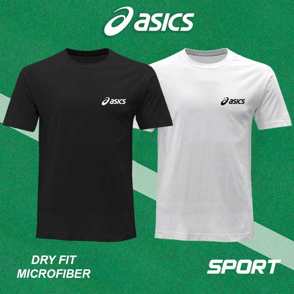 ️‍ ️‍ ASICS ใหม่เสื้อยืดไมโครไฟเบอร์ Tshirt Tee ชุดกีฬารอบไมโครไฟเบอร์แห้ง Baju Unisex ผู้ชายผู้หญิง
