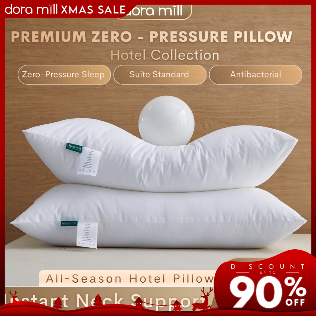 DORAMILL หมอนโรงแรม 5 ดาว Premium Soft Sleeping Bantal Hotel 1000g Fluffy Comfort APS