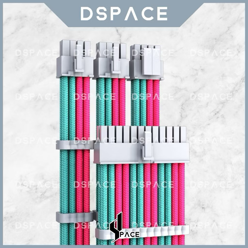DSPACE MESH-X PSU Miku Tiffany สีชมพู Premium Sleeve Braided Extension Custom Sleeved Cable สําหรับเ