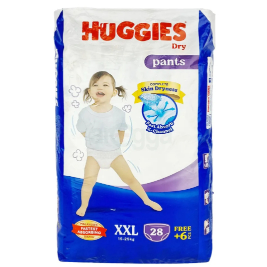 Huggies Dry Pants Diapers XXL 28+6s