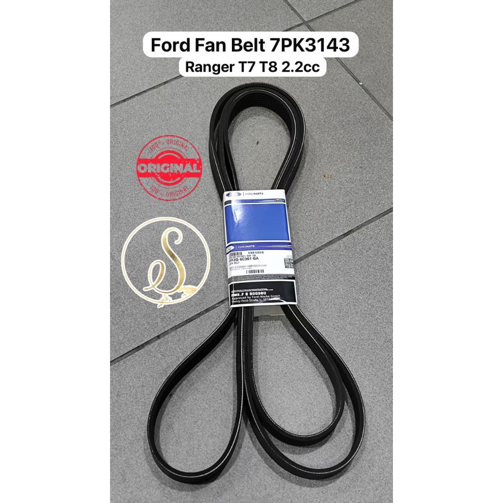 FORD RANGER T7 T8 2.2cc 2016-2020 สายพานพัดลม 7PK3143 FB3Q-6C301-GA FB3Q 6C301 GA