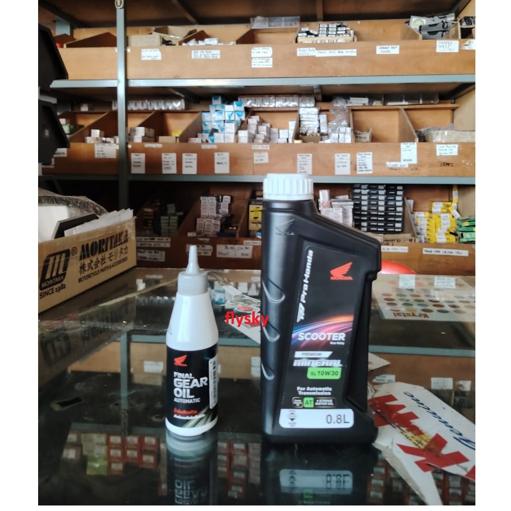 PRO HONDA 4AT 10W-30 0.8L OIL + FINAL GEAR OIL 120ML (MINAK ENJIN MOTOSIKAL)