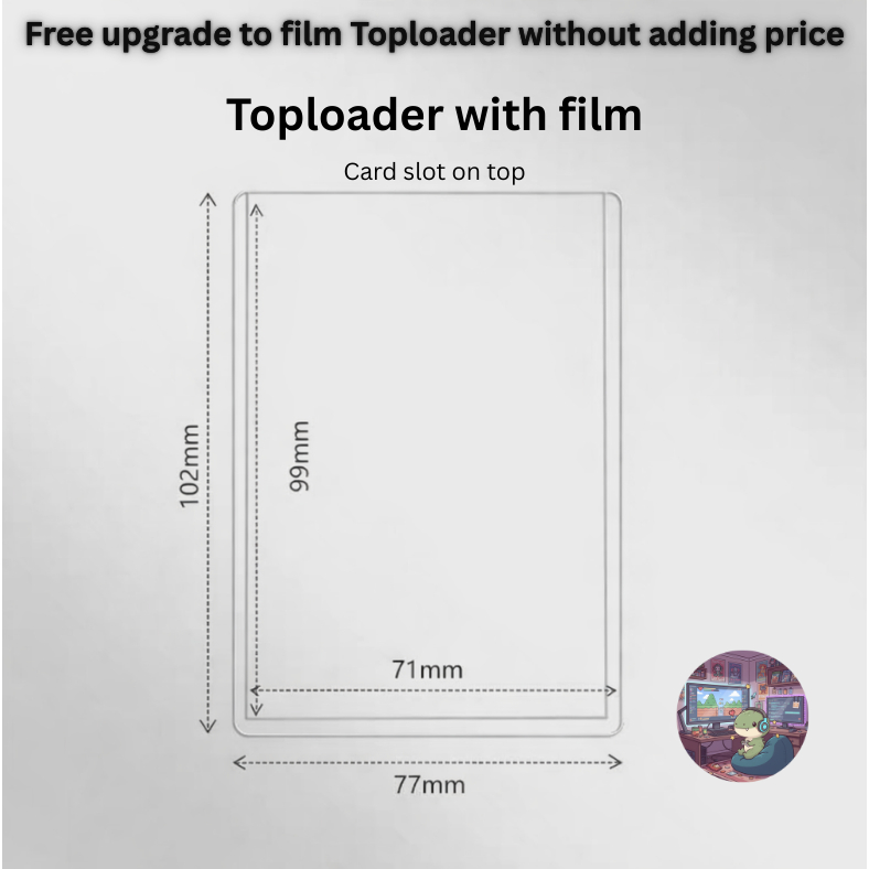 TCG Card Toploader พร้อมฟิล์ม (One Piece / Pokemon)