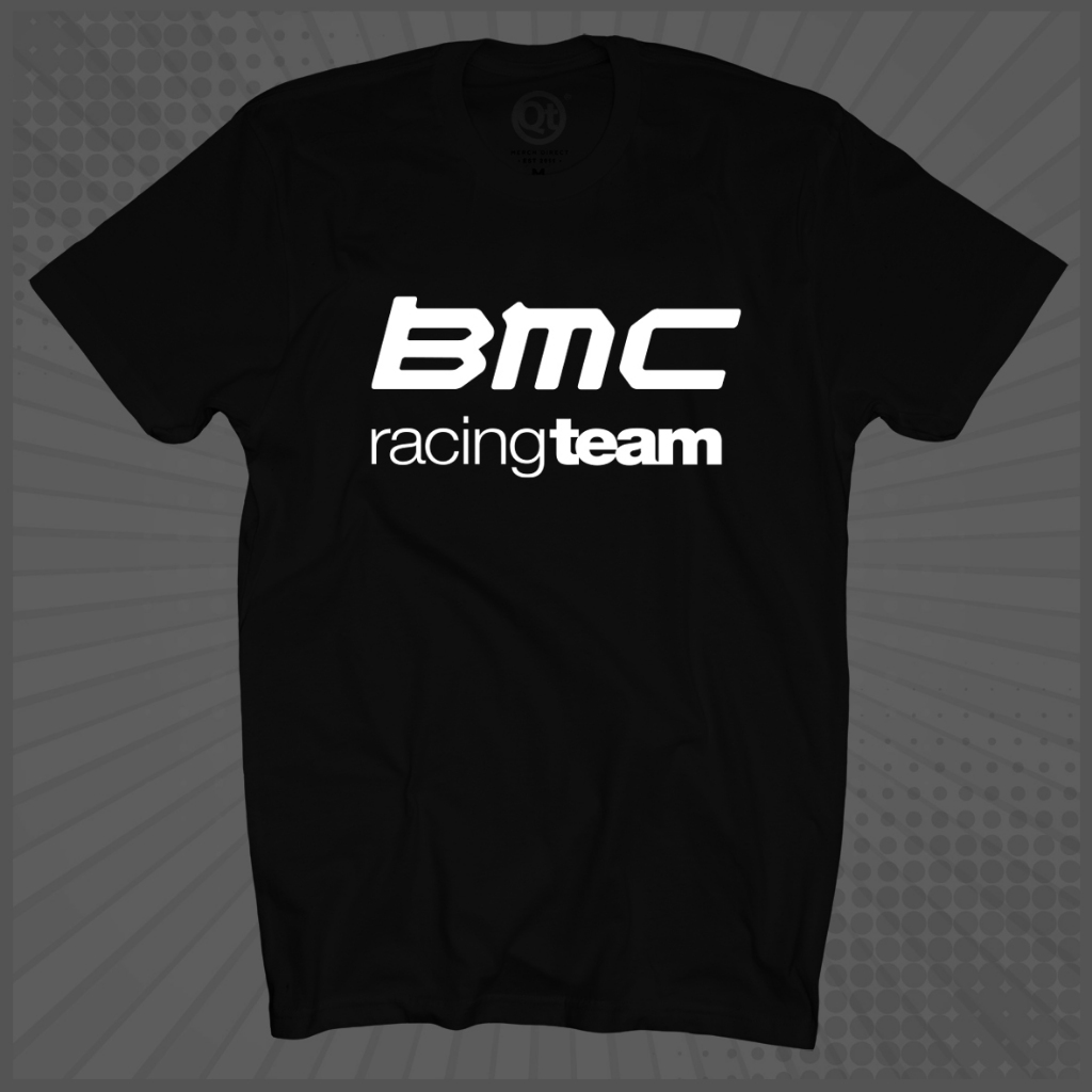 ใหม่ BMC SWITZERLAND AG LOGO RACING TEAM CYCLING BIKES จักรยานรอบคอแขนสั้น 100% COTTON เสื้อยืด 160G