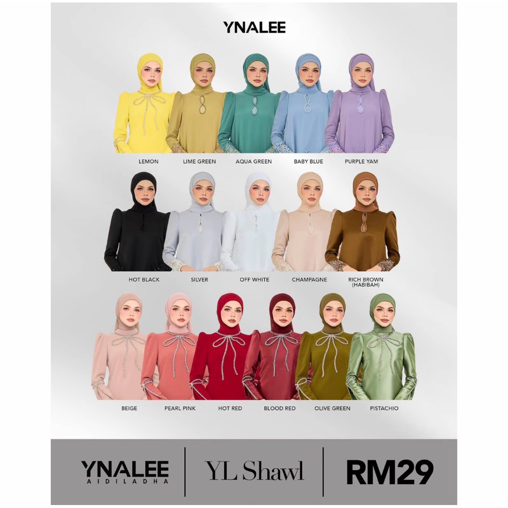 YNALEE ผ้าคลุมไหล่ธรรมดาผ้าชีฟอง