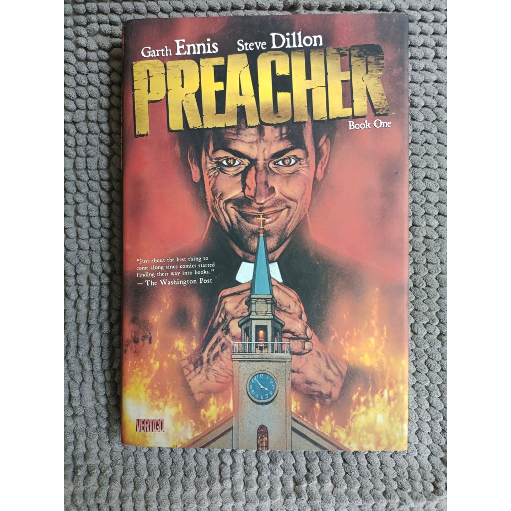 Preacher, เล่ม 1 โดย Garth Ennis, Steve Dillon ปกแข็งการ์ตูน นวนิยายกราฟิกสยองขวัญ Paranormal Fantas