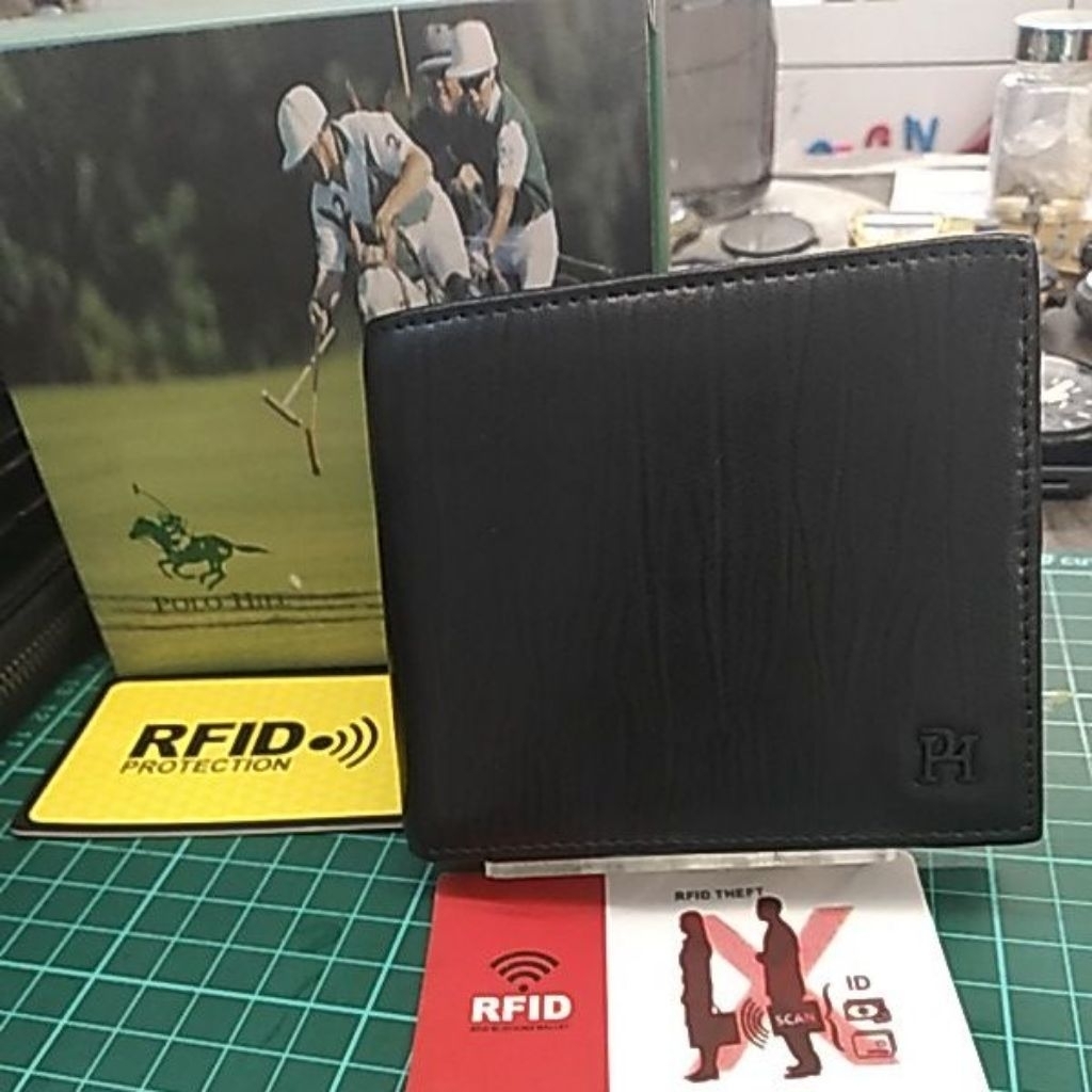 สินค้าใหม่ POLO HILL RFID LEATHER WALLET MONEY 1MONEY CLIP 10Card HOLDER 3OCKET MONEY