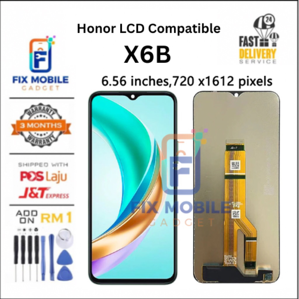 เข้ากันได้กับ LCD สําหรับ Honor X6B JDY-LX1 JDY-LX2 หน้าจอสัมผัส LCD คุณภาพสูง [Fix Mobile Gadget]