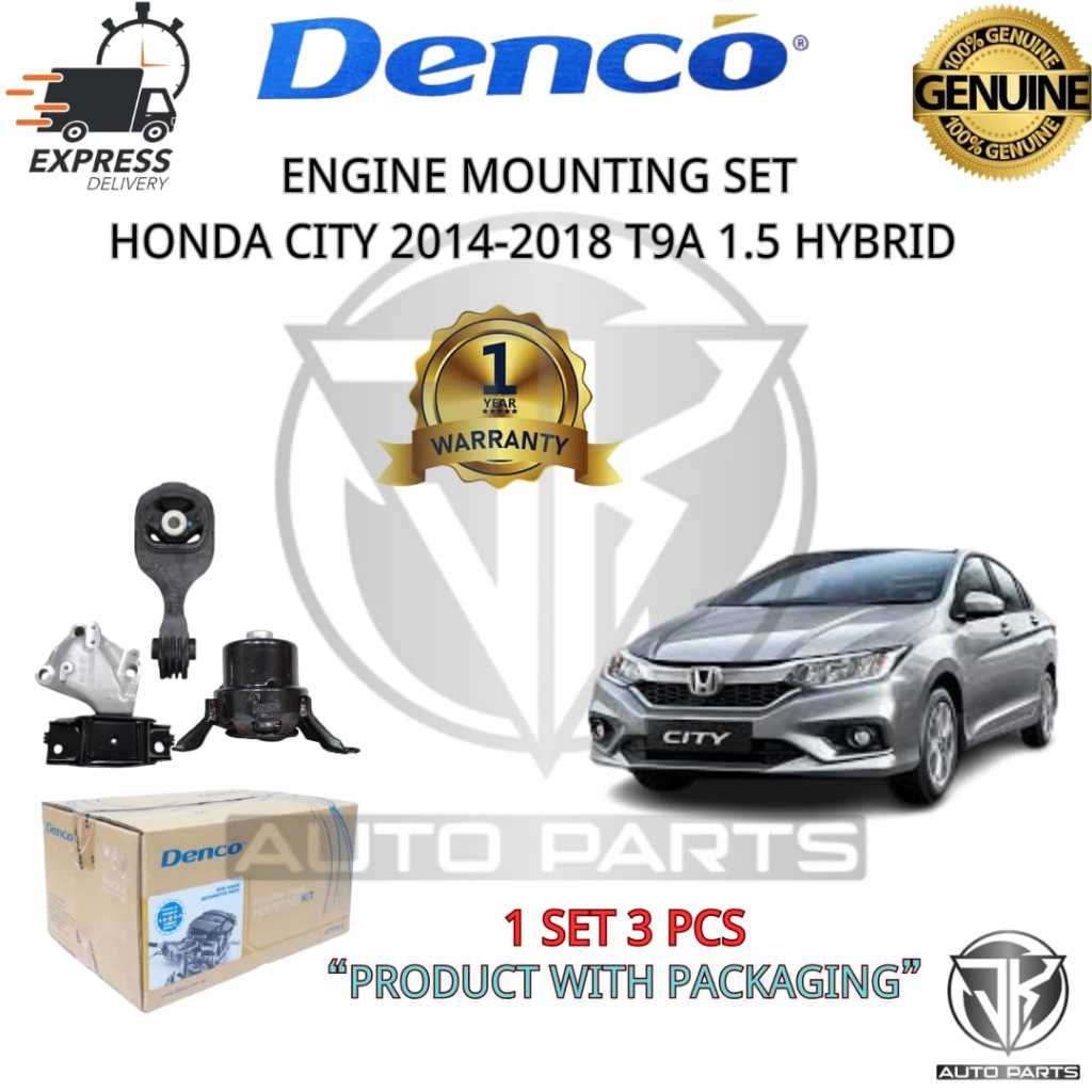 DENCO ENGINE MOUNTING SET HONDA CITY 2014-2018 T9A 1.5 HYBRID (MK-220065)