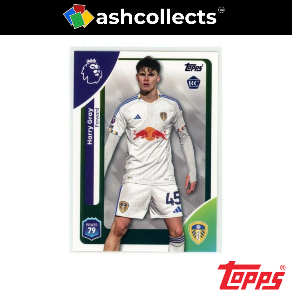 2025-26 Topps Premier League 334 Harry Grey Leeds United Rookie [ของสะสม]