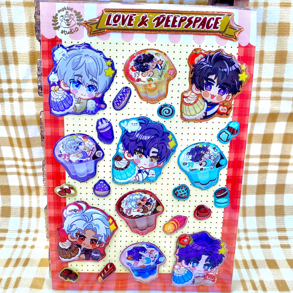 Love & Deepspace Bakery 3D PVC Sticker Sheet mekkiestudio