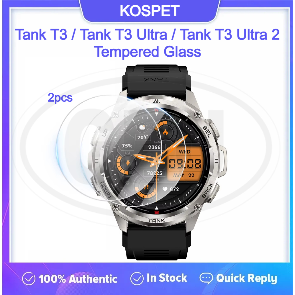 [2 ชิ้น] Kospet Tank T3 / Tank T3 Ultra / Tank T3 Ultra 2 ปกป้องหน้าจอ HD กระจกนิรภัย