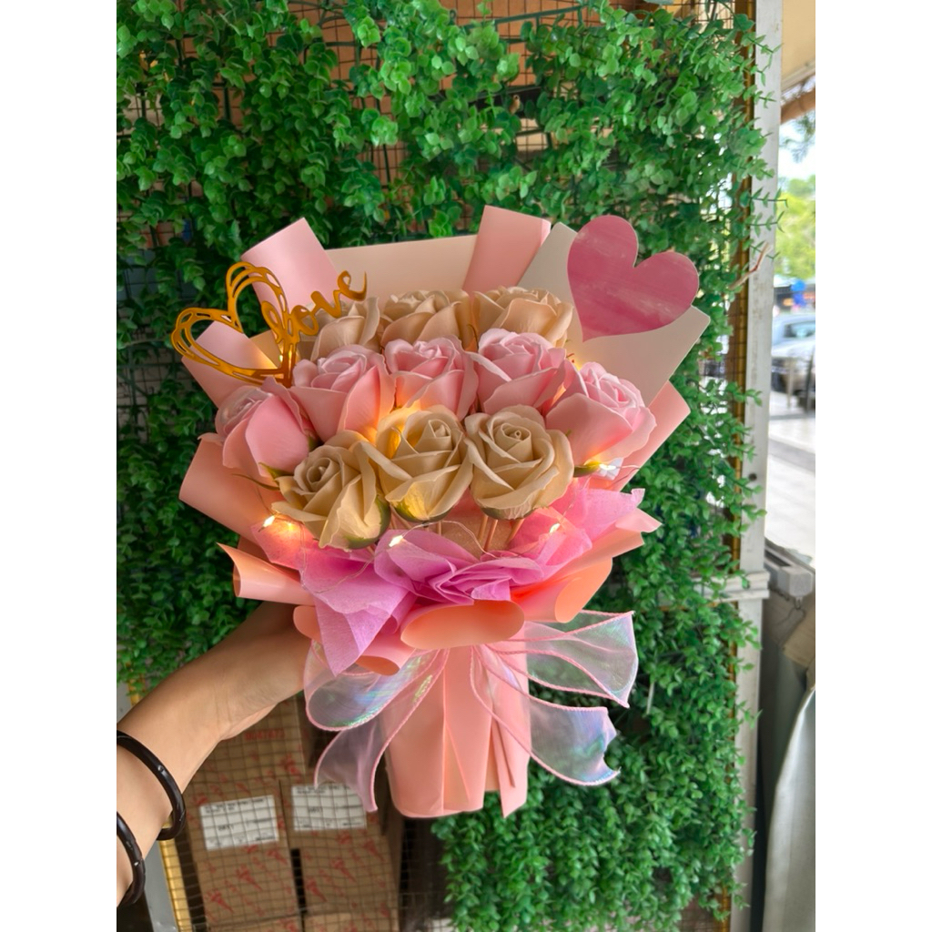 11 ชิ้น Happy Valentines Day สบู่ Roses 11 Roses Love You Three Lifes 3